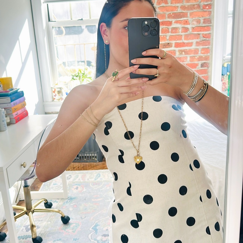 Black and White Strapless Maxi Skirt for Wedding Guest